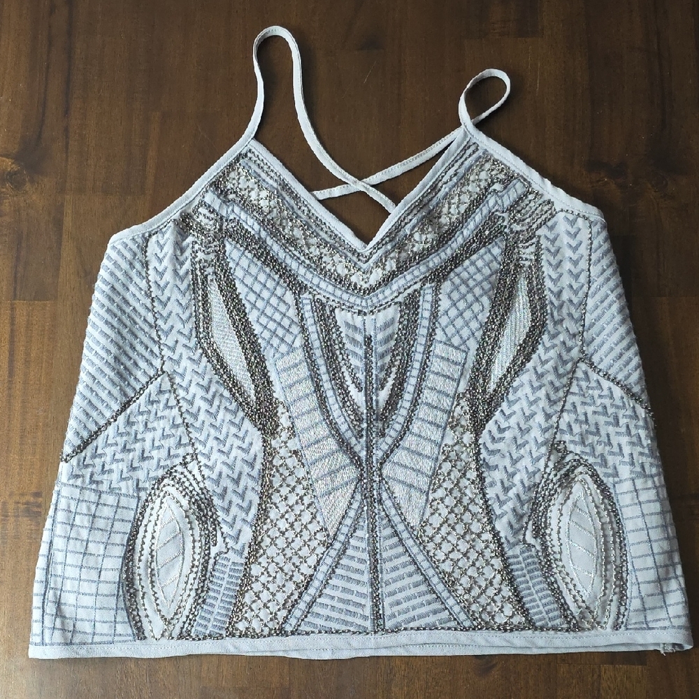 Y2k Beaded Embroidered Festival Tank Top